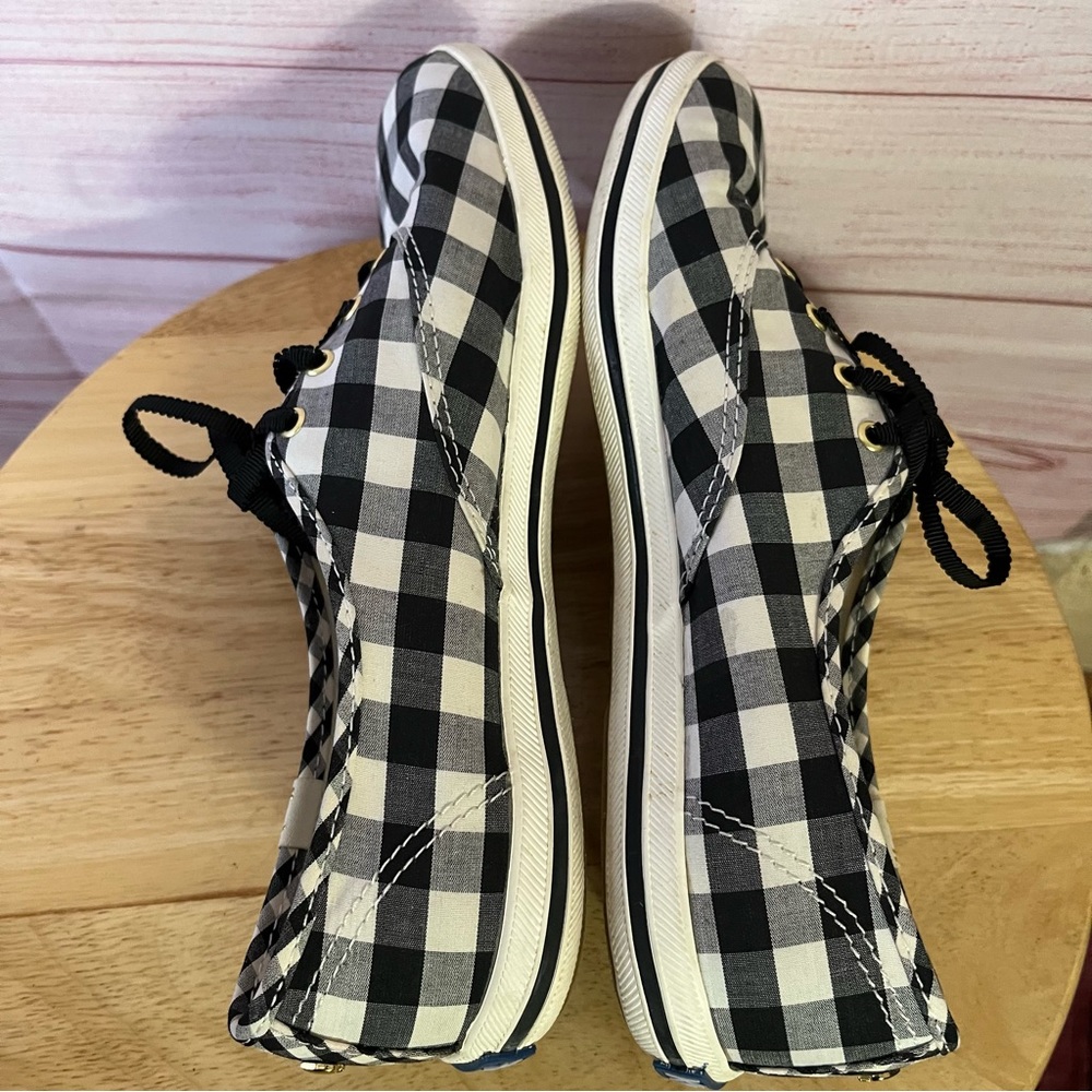 Kate Spade Keds Black White Canvas Sneakers Size 7 - Picture 5 of 9